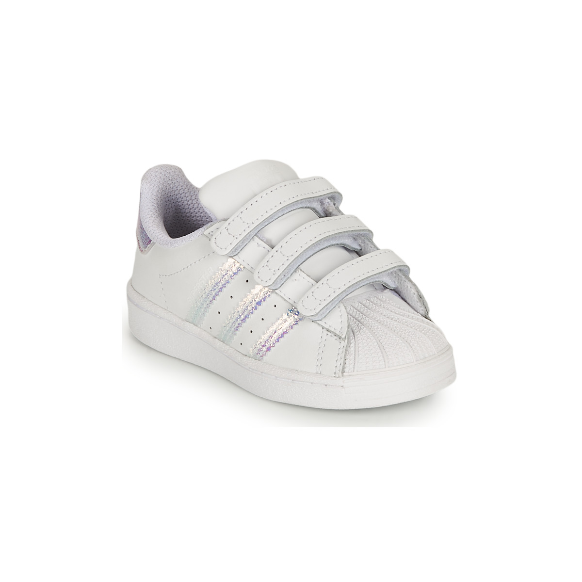 Sapatos Rapariga Sapatilhas adidas Originals SUPERSTAR CF I Branco / Iridescente
