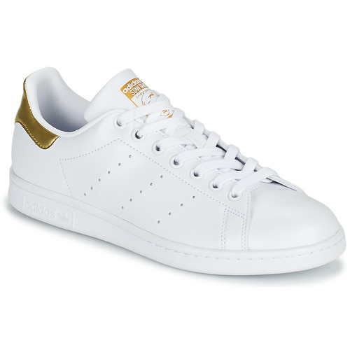 Sapatos Mulher Sapatilhas adidas white Originals STAN SMITH W SUSTAINABLE Branco / Ouro