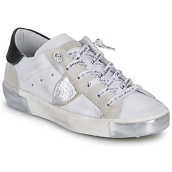 Sapatos Mulher Sapatilhas Philippe Model PARIS Branco / Prata / Preto