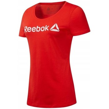 Textil Mulher T-Shirt mangas curtas Reebok Sport Calças Reebok Workout Ready Meet You There vermelho preto mulher Vermelho