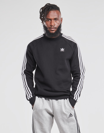 Textil Homem Sweats adidas Originals 3-STRIPES CREW Preto