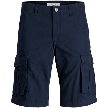 Textil Rapaz Shorts / Bermudas Jack & Jones 12167320 PKTAKM CASTOR CARGO SHORTS HE JUNIOR NAVY BLAZER Azul