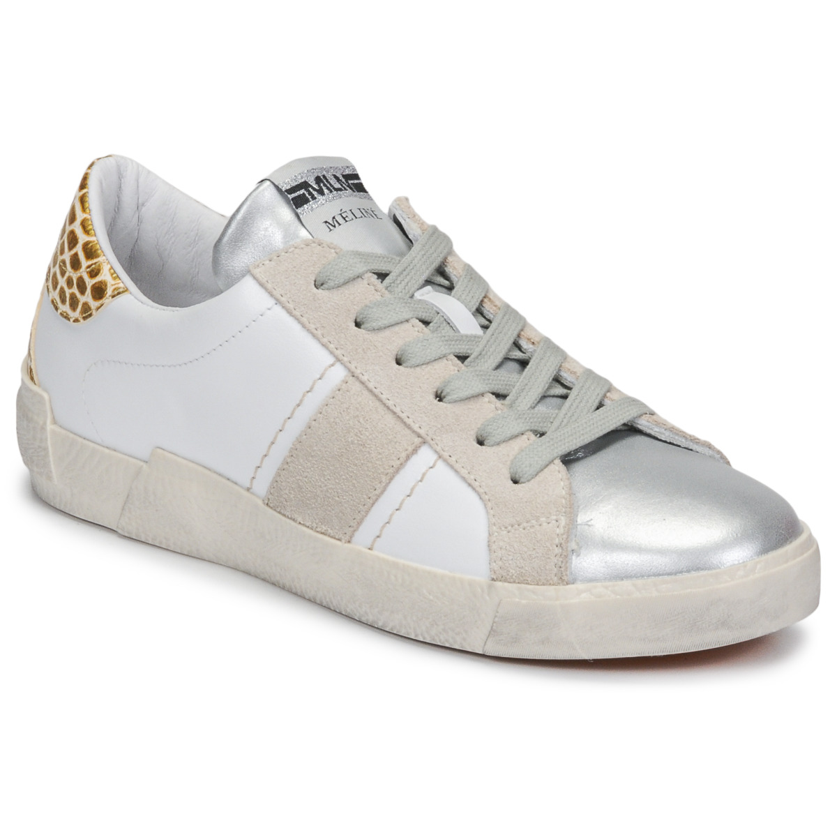 Sapatos Mulher Sapatilhas Meline NK1381 Branco / Bege