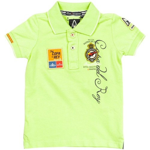 Textil Criança piqué band collar shirt Gaastra 37700054-C00 Verde