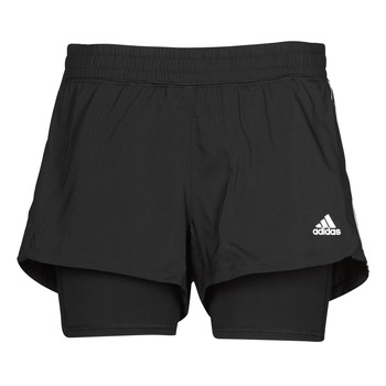 Textil Mulher Shorts / Bermudas adidas Styles Performance PACER 3S 2 IN 1 Preto