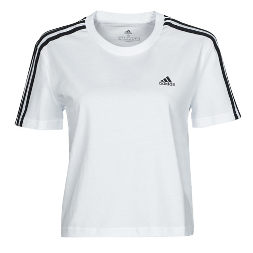 Textil Mulher T-Shirt mangas curtas Stores adidas Performance W 3S CRO T Branco