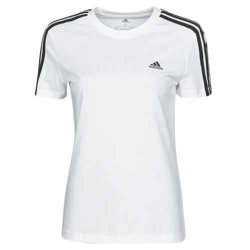 Textil Mulher T-Shirt mangas Golden Adidas Sportswear W 3S T Branco