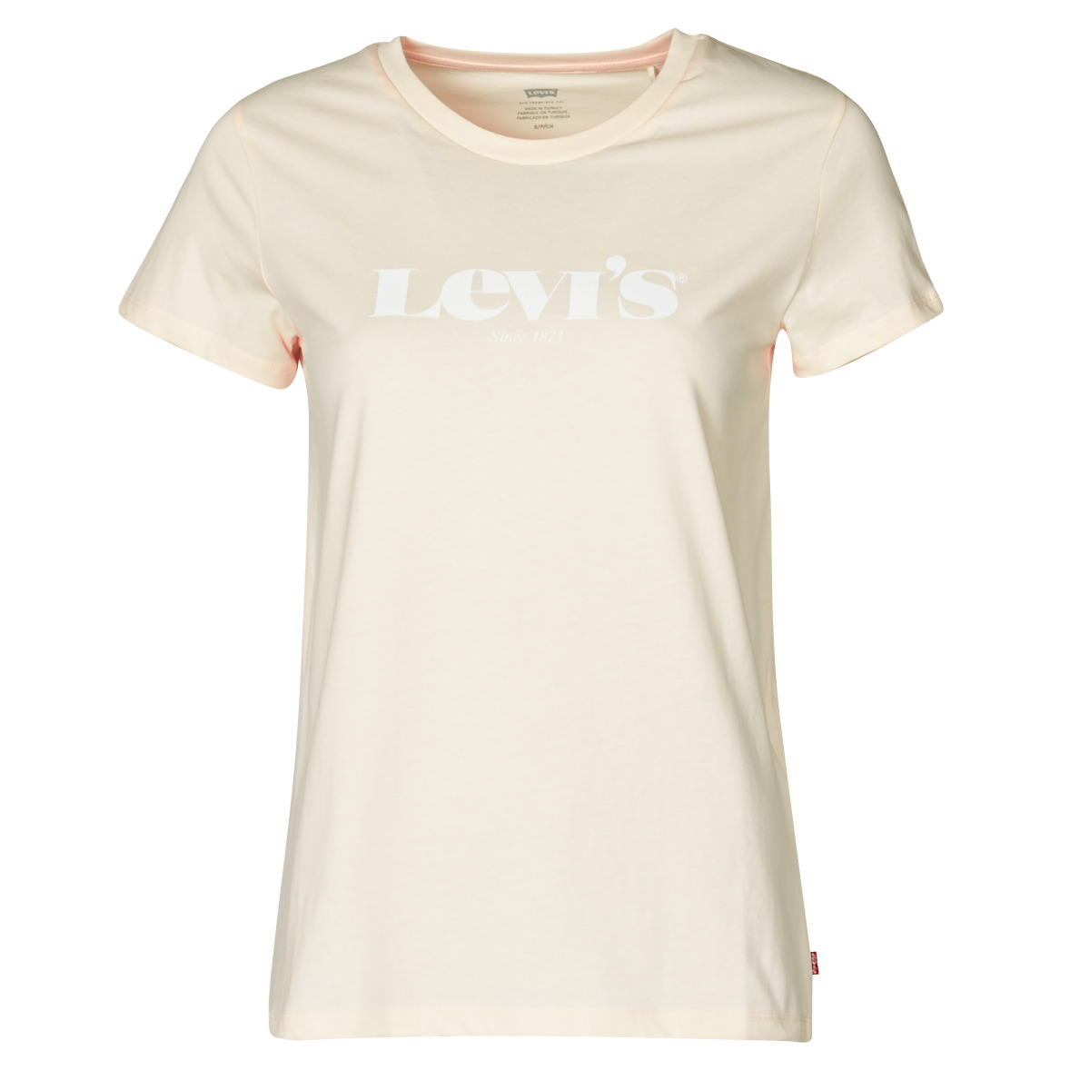 Textil Mulher T-Shirt mangas curtas Levi's x Russell College T-shirt Bege