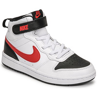 Sapatos Criança Sapatilhas de cano-alto size Nike size Nike COURT BOROUGH MID 2 Branco / Vermelho / Preto