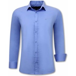 Textil Homem Camisas mangas comprida Tony Backer 115179529 Azul