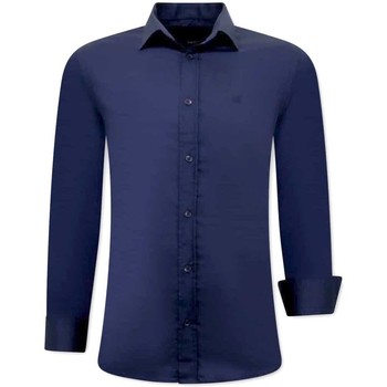 Textil Homem Camisas mangas comprida Tony Backer 115180421 Azul