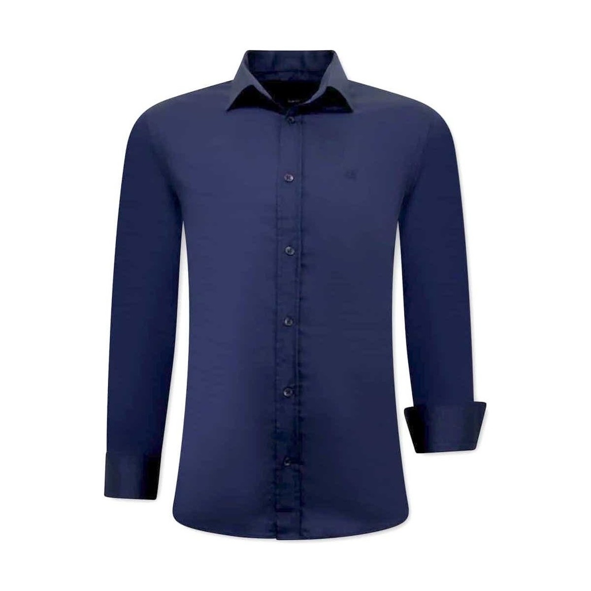 Textil Homem Camisas mangas comprida Tony Backer 115180421 Azul