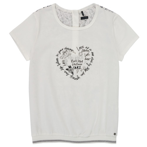 Textil Rapariga Reclaimed Vintage Inspired T-shirt corta attillata bianca con stampa con sole Ikks XS10242-19-C Branco