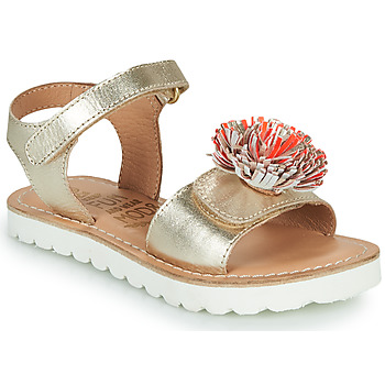 Sapatos Rapariga Sandálias Mod'8 JELLINE Ouro / Coral