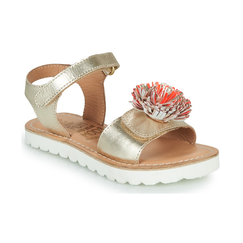 Sapatos Rapariga Sandálias Mod'8 JELLINE Ouro / Coral