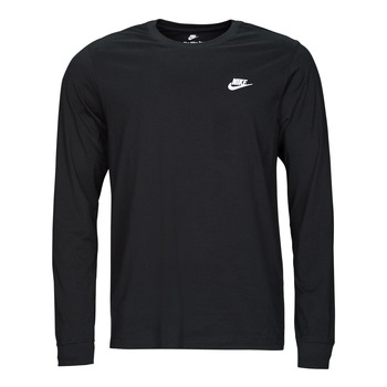 Textil Homem T-shirt mangas compridas Nike NSCLUB TEE - LS Preto / Branco