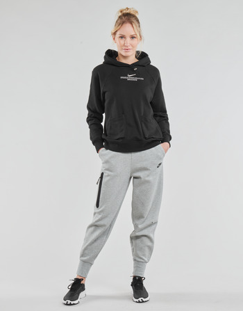 Textil Mulher Calças de treino Nike NSTCH FLC ESSNTL HR PNT Cinza / Preto