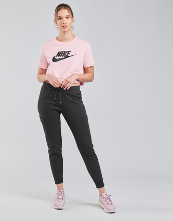 Textil Mulher Calças de treino Nike NSAIR PANT FLC MR Preto / Branco