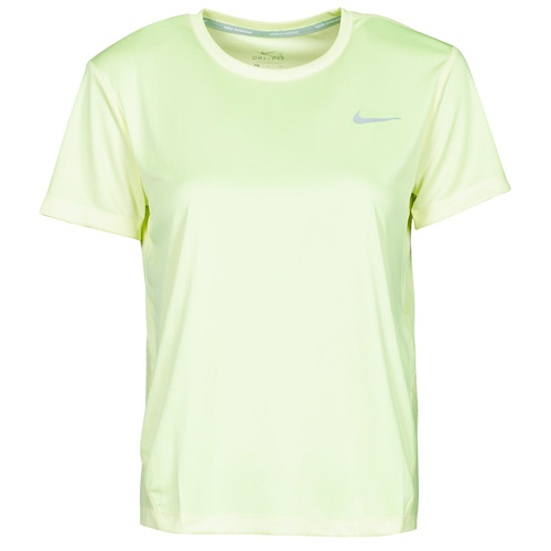 Textil Mulher T-Shirt mangas curtas Nike MILER TOP SS Verde / Cinza