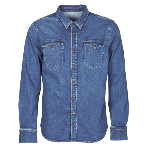 Textil Homem Camisas mangas comprida Yurban OPUCI Azul