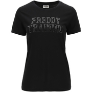 True Religion T-shirt nera con logo Brooklyn sul davanti