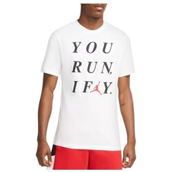 Textil Homem T-Shirt mangas curtas Nike Fly Branco