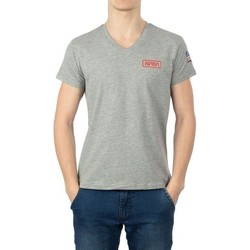 Textil Homem T-shirts campanha e Pólos Nasa BASIC FLAG V NECK Cinza