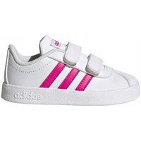 Sapatos Criança Sapatilhas ultra adidas Originals VL Court Branco, Cor-de-rosa