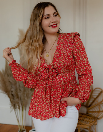 Textil Mulher Tops / Blusas Céleste ROSSIGNOL Vermelho / Multicolor