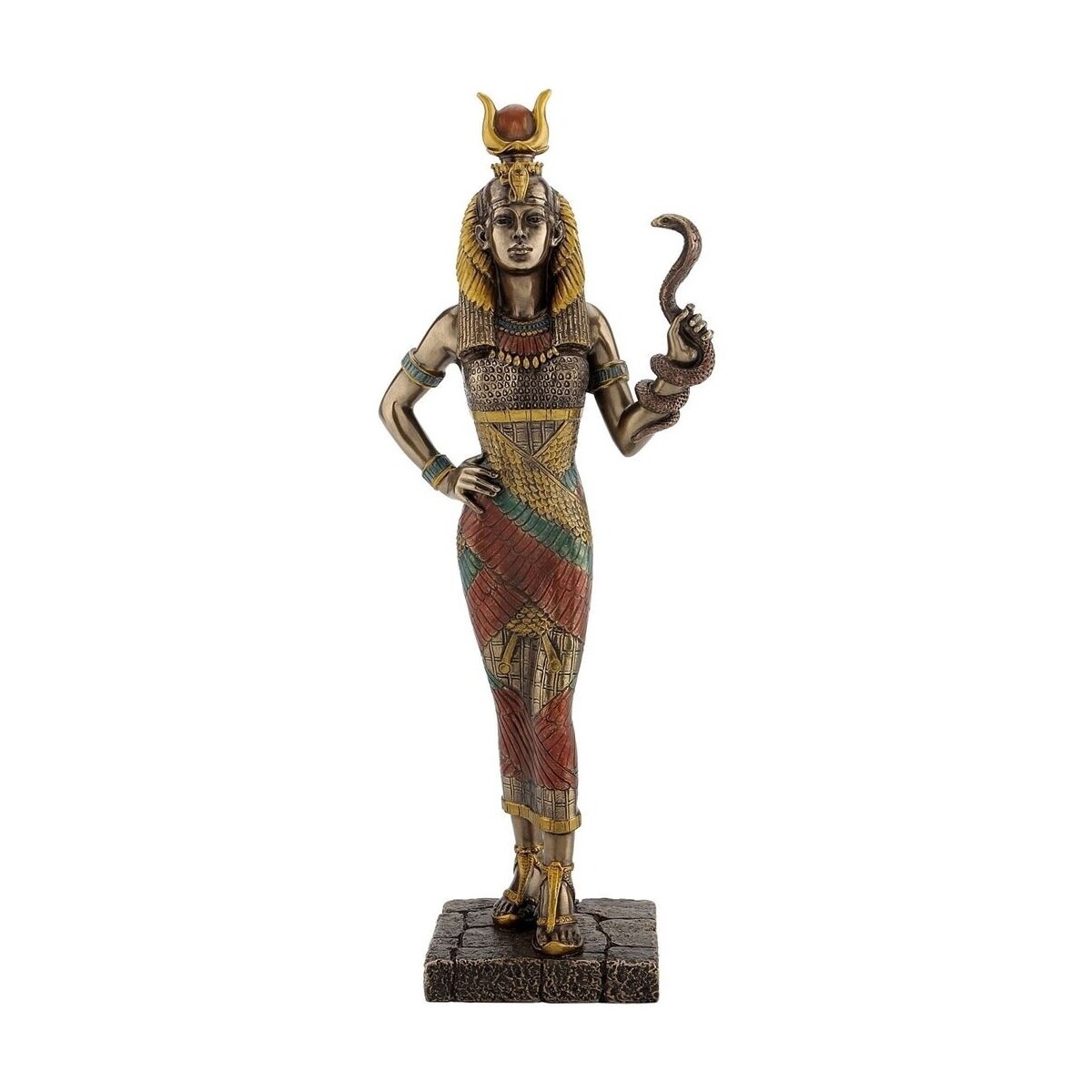 Casa Estatuetas Signes Grimalt Deusa Hathor-Egípcia Ouro