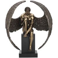 Casa Estatuetas Signes Grimalt Pedestal De Anjo Nu Ouro