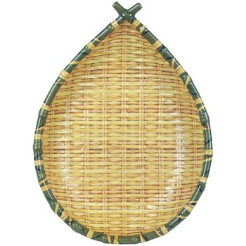 Casa Estatuetas Signes Grimalt Bamboo Tray Fruit Bowl Amarelo