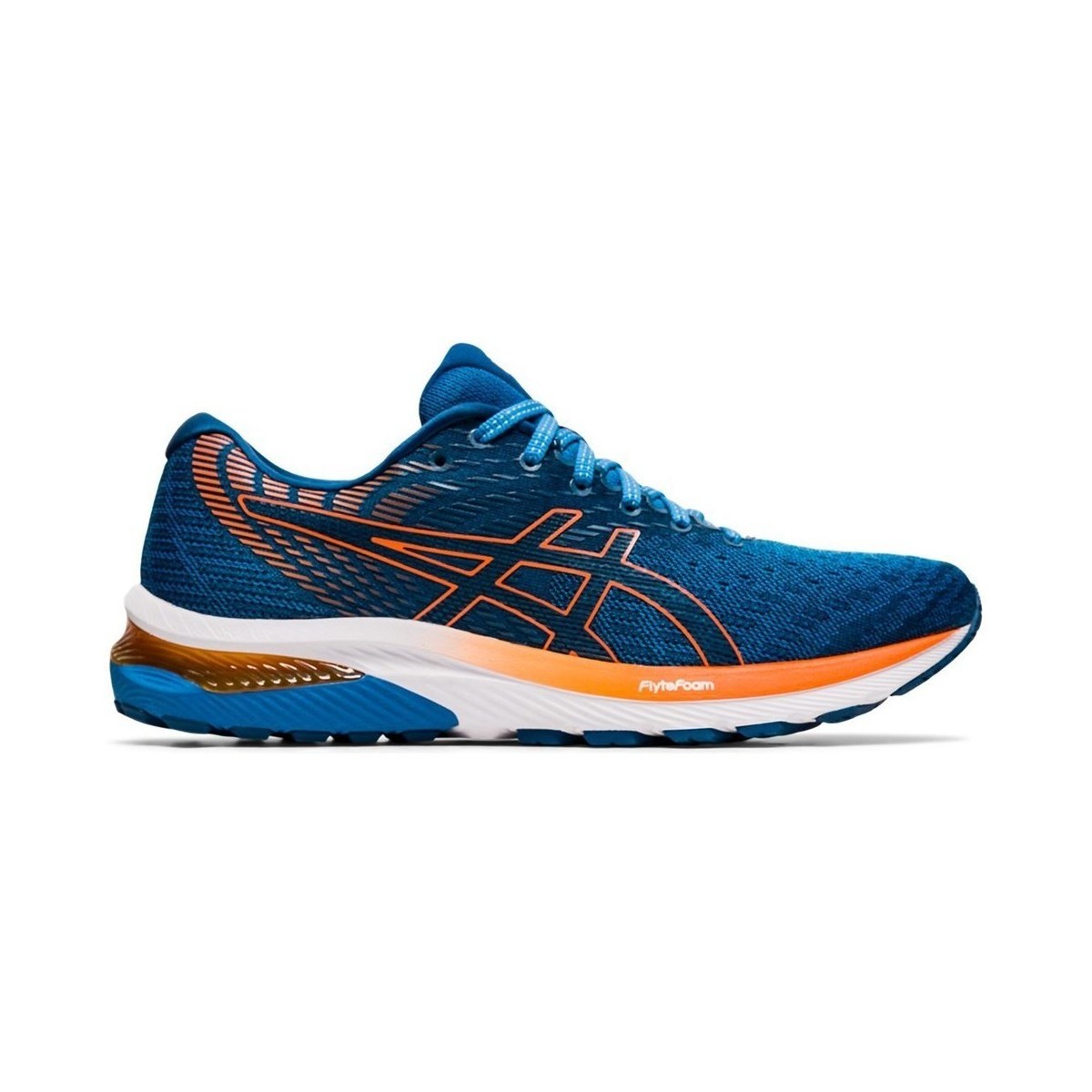 Sapatos Homem Sapatilhas de corrida Asics Gel Cumulus 22 Azul, Cor de laranja, Branco