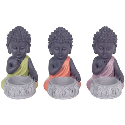 Casa Estatuetas Signes Grimalt T-Light Childish Buddha Set 3U Multicolor