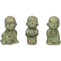 Casa Estatuetas Signes Grimalt Pequeno Buda Set 3 Unidades Cáqui