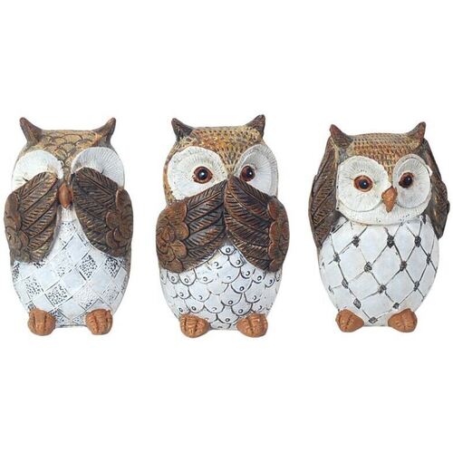 Casa Estatuetas Signes Grimalt Owls 3 Different Set 3U Multicolor