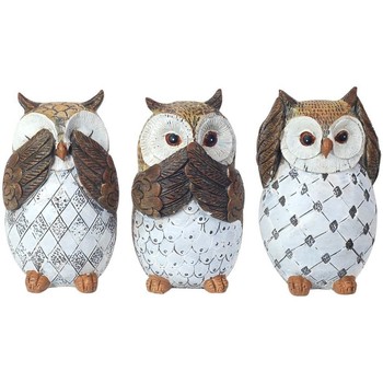 Casa Estatuetas Signes Grimalt Owl Nove By Sigris Ouvir By Sigris Falar Set 3U Multicolor