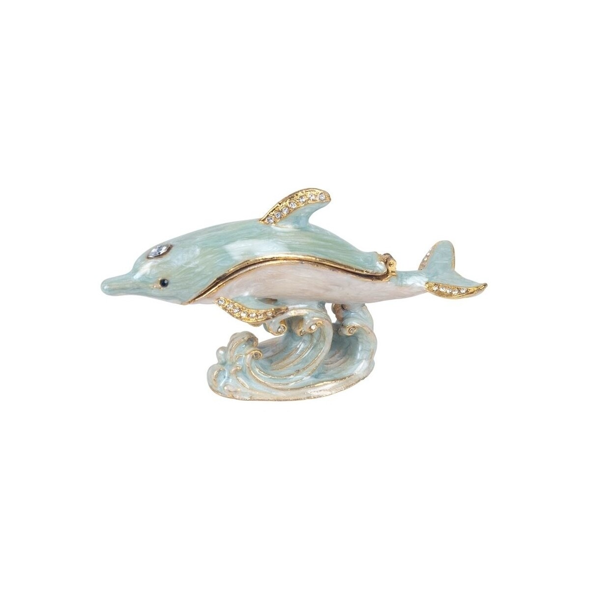 Casa Estatuetas Signes Grimalt Caixa Dolphin Com Esmalte Multicolor
