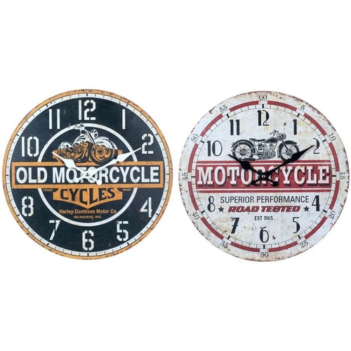 Casa Relógios Signes Grimalt Relógio De Parede Para Motocicleta Set 2U Multicolor