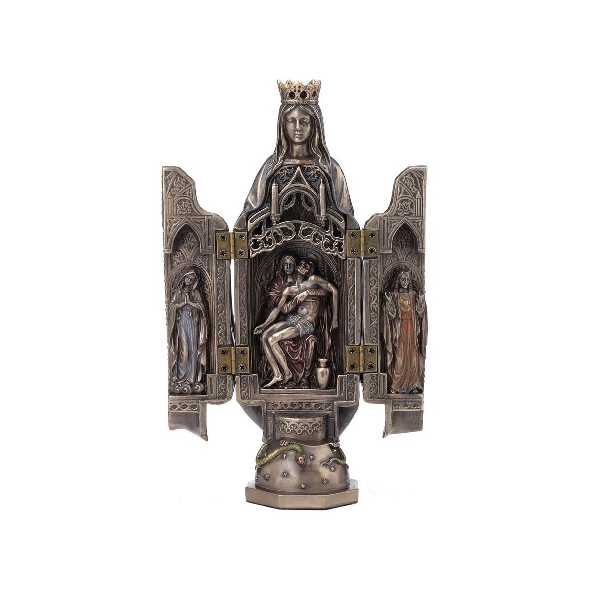 Casa Estatuetas Signes Grimalt Virgin With Mercy Bronze Ouro