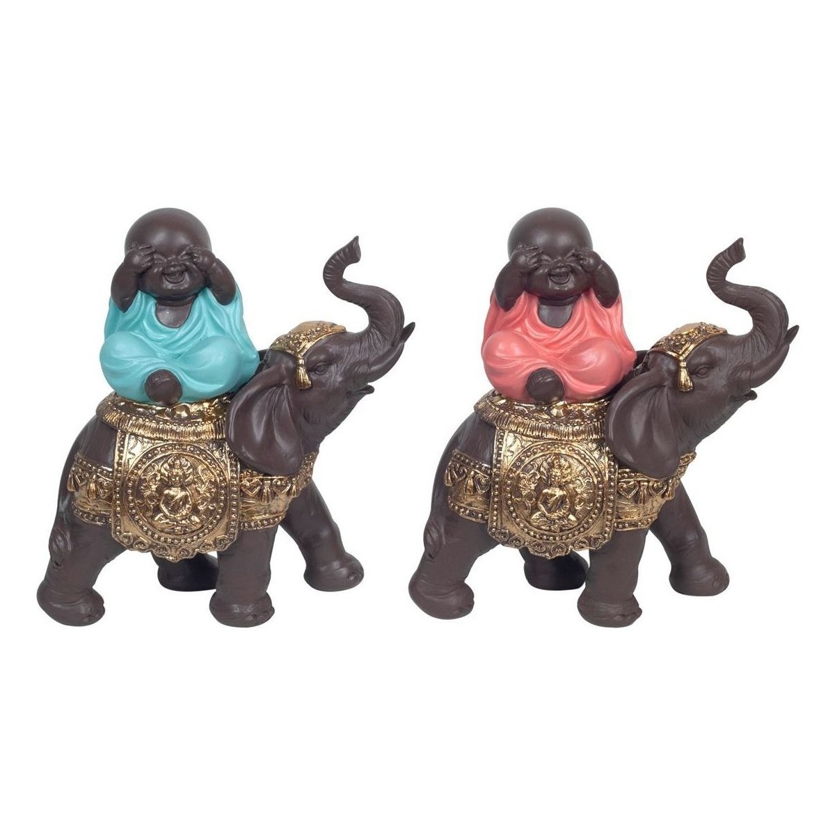 Casa Estatuetas Signes Grimalt Buda Em Elefante Set 2U Multicolor