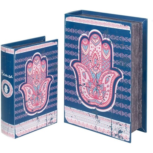 Casa Livro De Livros Flotima 2 Uni  Signes Grimalt Fatima Hand Book Boxes 2U Azul