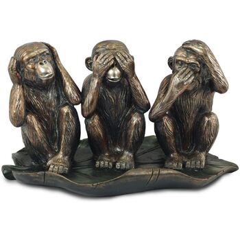 Casa Estatuetas Signes Grimalt Figura 3 Macacos Dorado