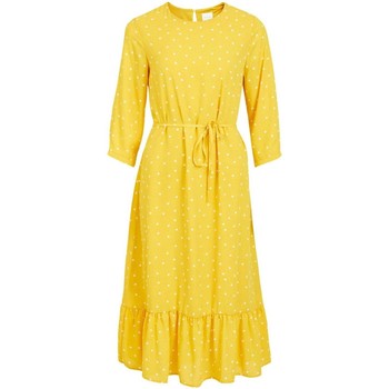 Textil Mulher Vestidos Vila  amarillo