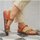 Sapatos Mulher Sandálias Interbios Sandalias  7133 Teja-Kaki-Beig Vermelho