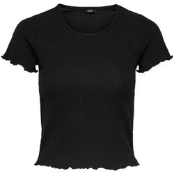 Textil Mulher T-shirts e Pólos Only  Negro