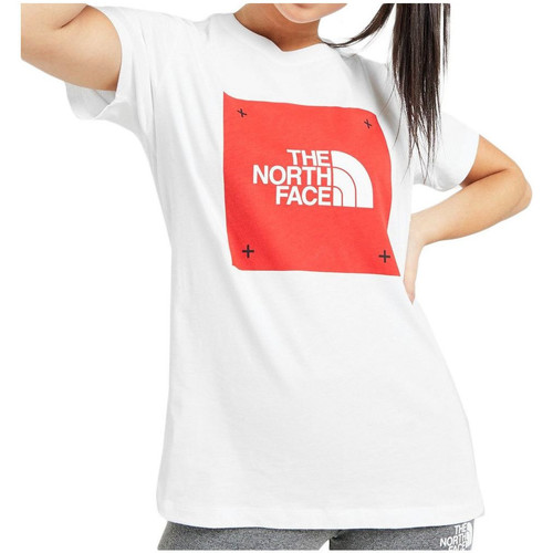 Textil Mulher T-shirt Femme Swim Bike Run The North Face SS BOX Branco