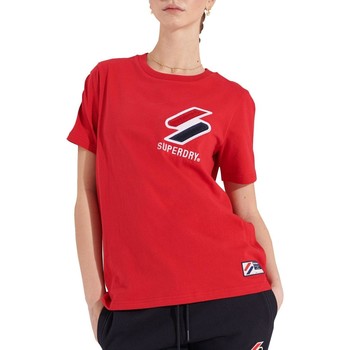 Textil Mulher T-shirts e Pólos Superdry  Vermelho