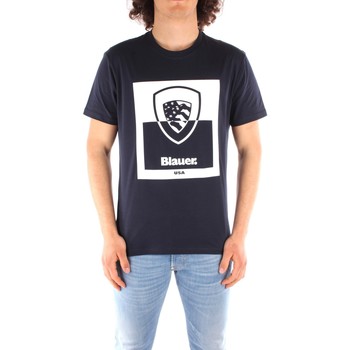 Textil Homem T-Shirt mangas curtas Blauer 21SBLUH02131 Azul