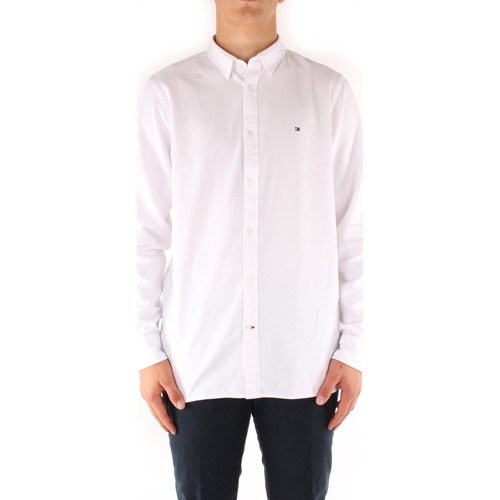 Textil Homem Camisas mangas comprida Tommy Hilfiger MW0MW10720 Branco